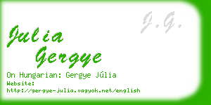 julia gergye business card